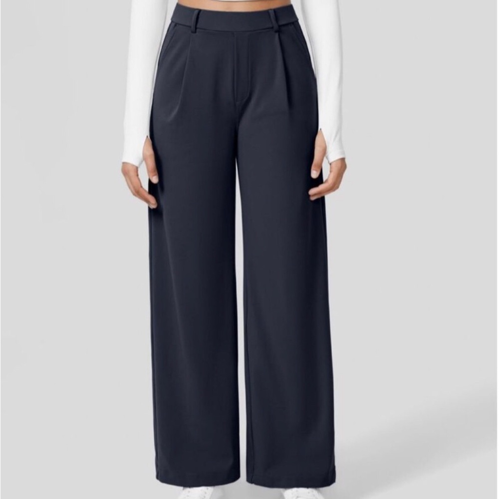 Women's Blue Wide-Leg Pants